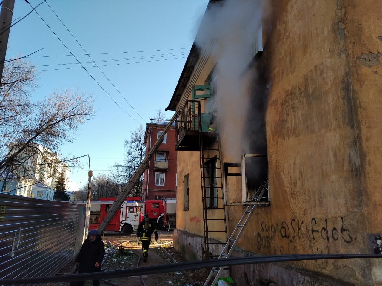 Во время пожара в Подольске спасли десять человек | 08.12.2020 | Подольск -  БезФормата